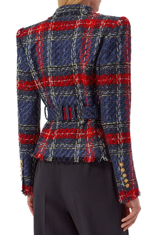 Твидовый жакет Balmain GF1SI634/XL68 Разноцветный  GF1SI634/XL68 Фото 4