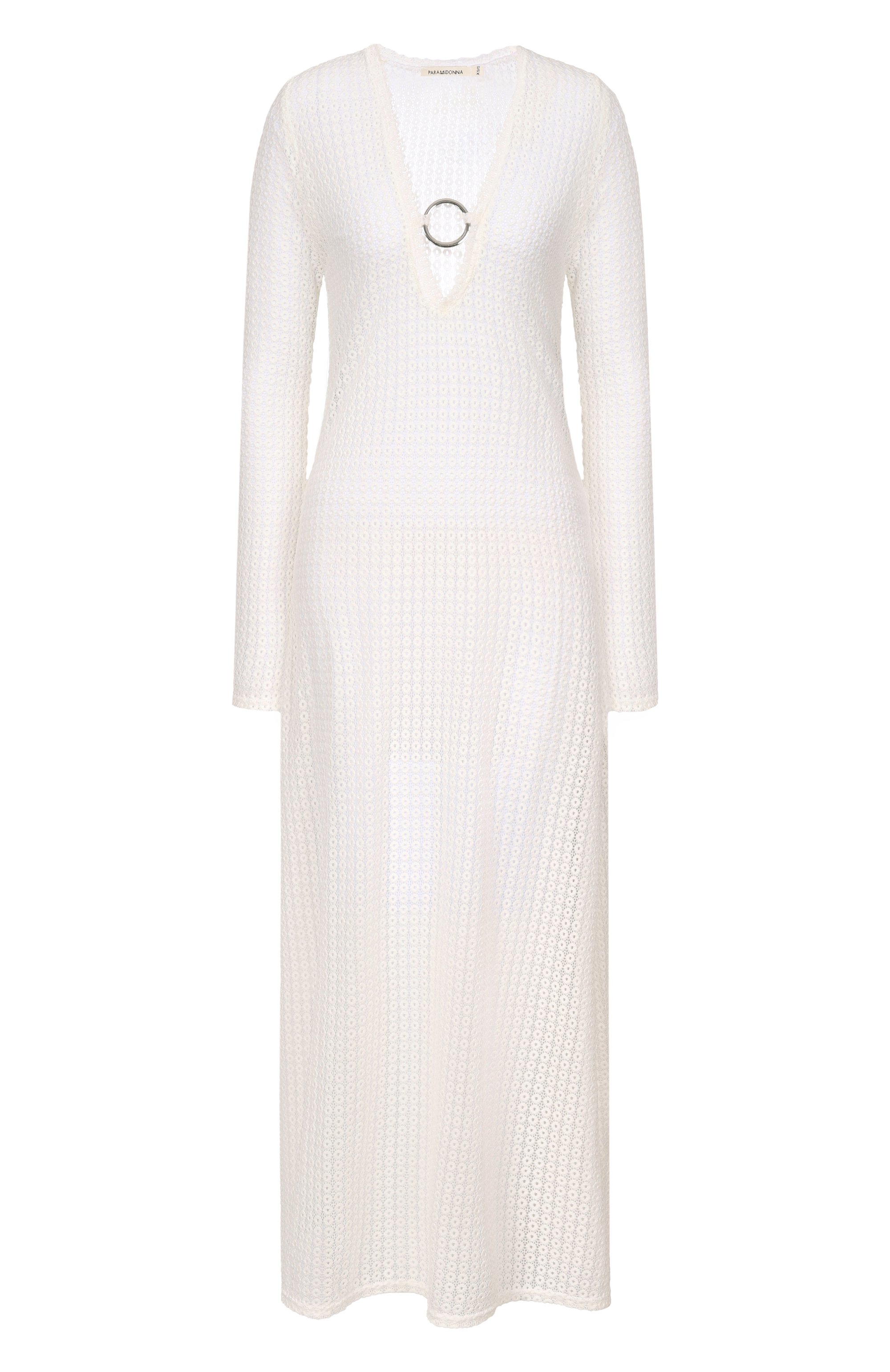 Платье PARAMIDONNA белого цвета по цене 29350 руб., арт. SS25DKW-1, фото 1 Платье PARAMIDONNA, арт. SS25DKW-1, фото 1