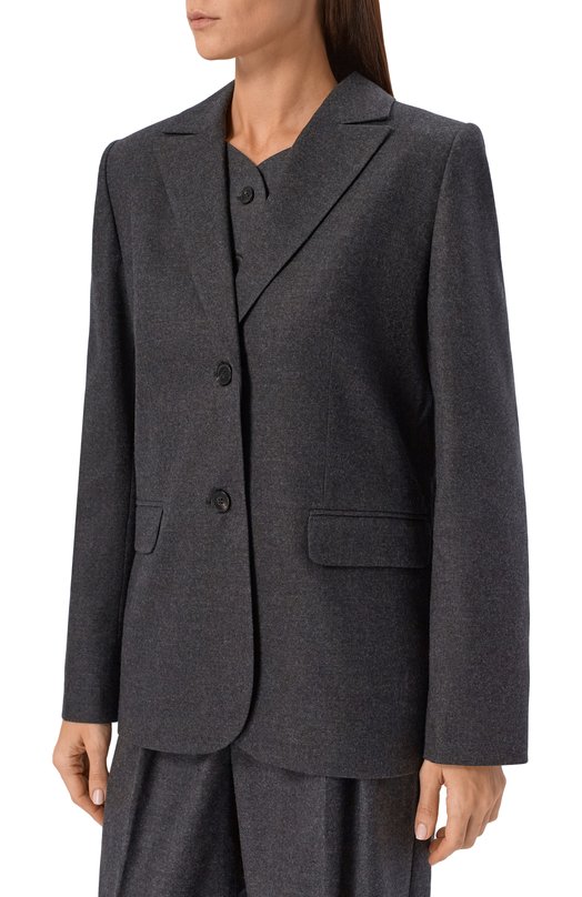 Шерстной жакет Lesyanebo LN02H-424_ITB Серый  LN02H-424_ITB Фото 3