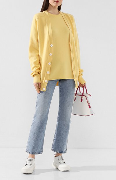 Кашемировая футболка EXTREME CASHMERE желтого цвета по цене 29700 руб., арт. 064/TSHIRT, фото 2 Кашемировая футболка EXTREME CASHMERE, арт. 064/TSHIRT, фото 2