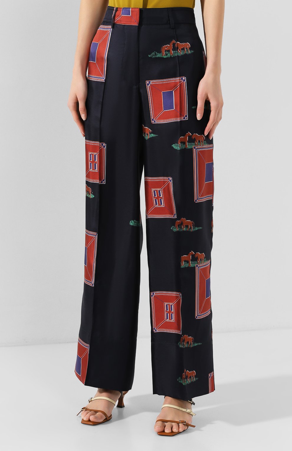 Шелковые брюки VICTORIA BECKHAM, арт. 1120WTR000861B, фото 3