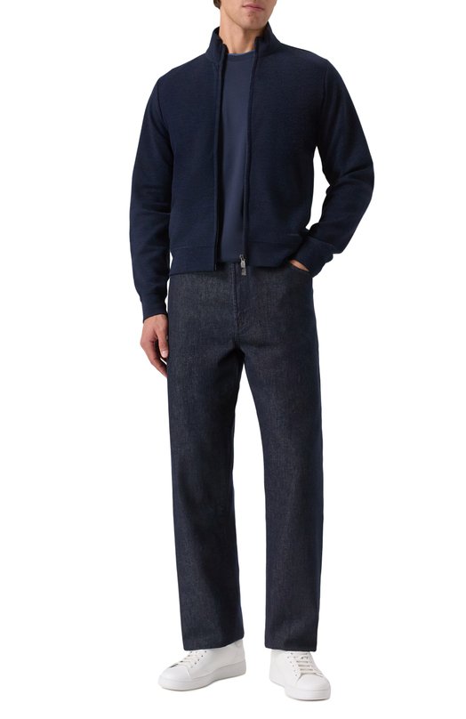 Хлопковая футболка Corneliani 26G571-2625022 Синий  26G571-2625022 Фото 2