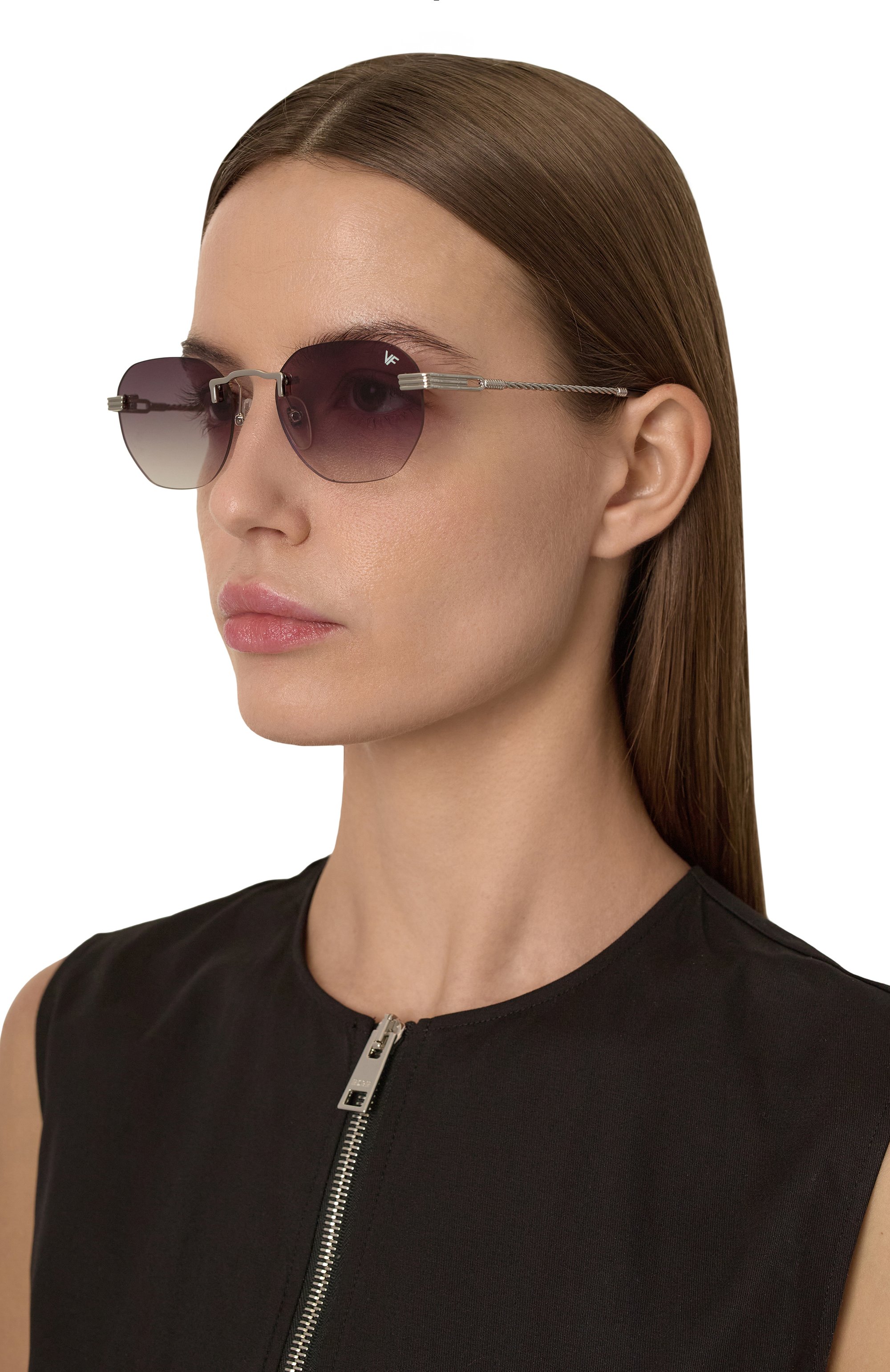 Солнцезащитные очки VINTAGE FRAMES, арт. DETR0IT PLAYER 24KT WHITE G0LD/GREY, фото 3