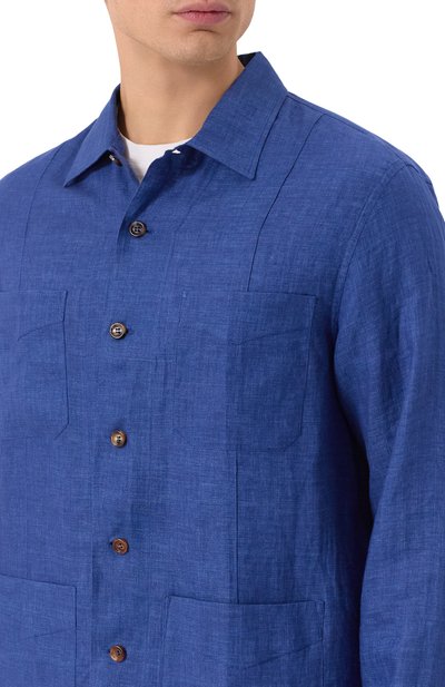 Льняная рубашка BRUNELLO CUCINELLI, арт. MM6950648, фото 5