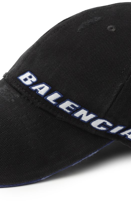 Хлопковая бейсболка Balenciaga 854036/410B2 Чёрный  854036/410B2 Фото 3