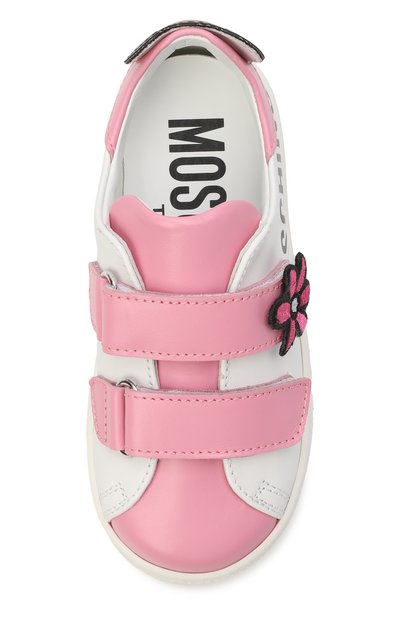Кожаные кеды MOSCHINO, арт. 83070/VAR1_001, фото 4