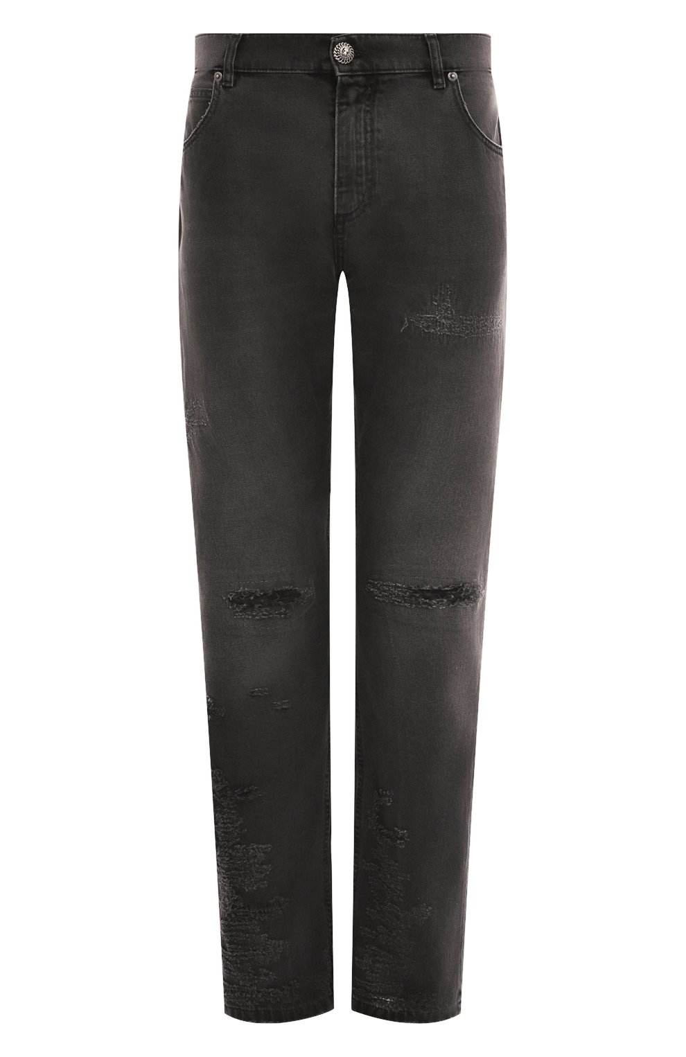 Джинсы BALMAIN темно-серого цвета по цене 87650 руб., арт. DH1MI043/DE68, фото 1 Джинсы BALMAIN, арт. DH1MI043/DE68, фото 1