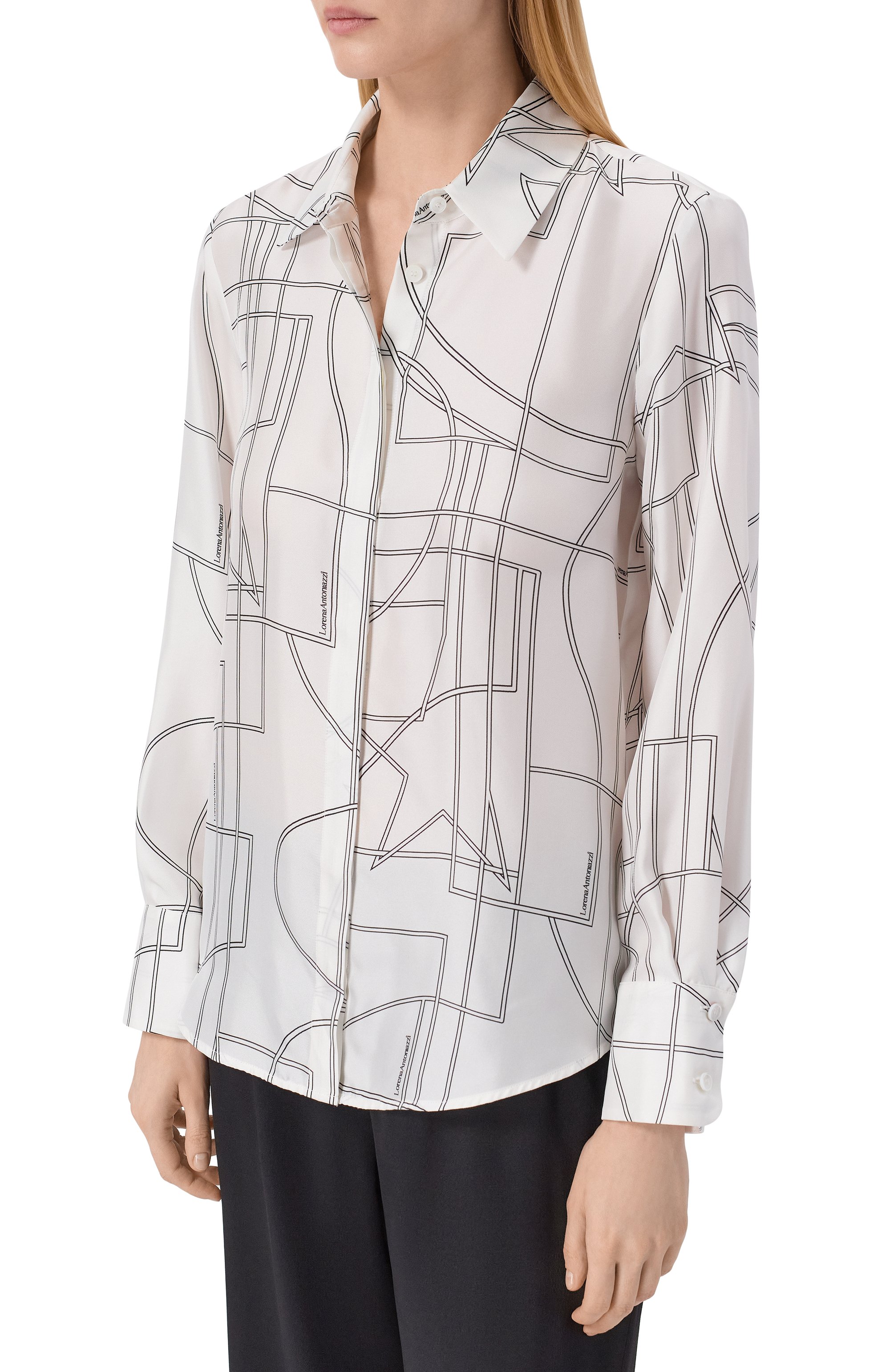Шелковая рубашка LORENA ANTONIAZZI, арт. E2649CA35A/5300, фото 3