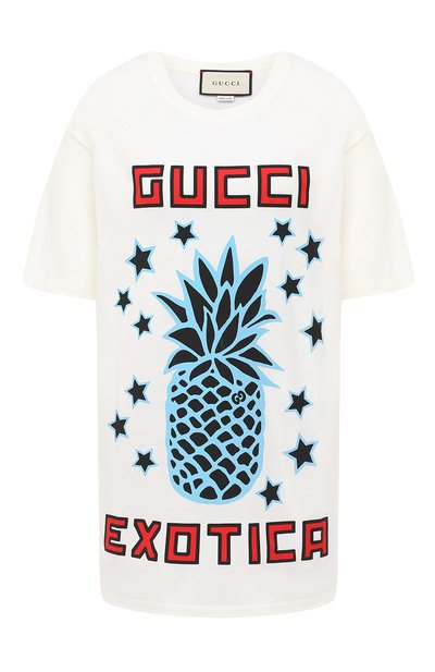Женская хлопковая футболка GUCCI, арт. 615044/XJCRE