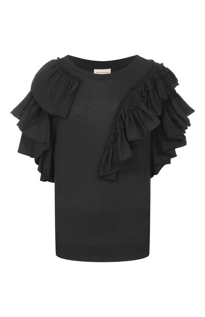 Женская хлопковая футболка DRIES VAN NOTEN, арт. 011143/3606