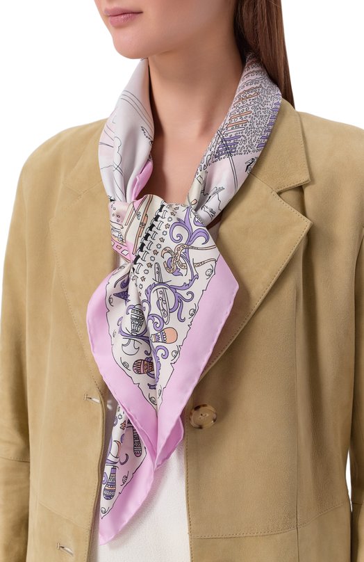 Шелковый платок Ferragamo 311595/999 Розовый  311595/999 Фото 2