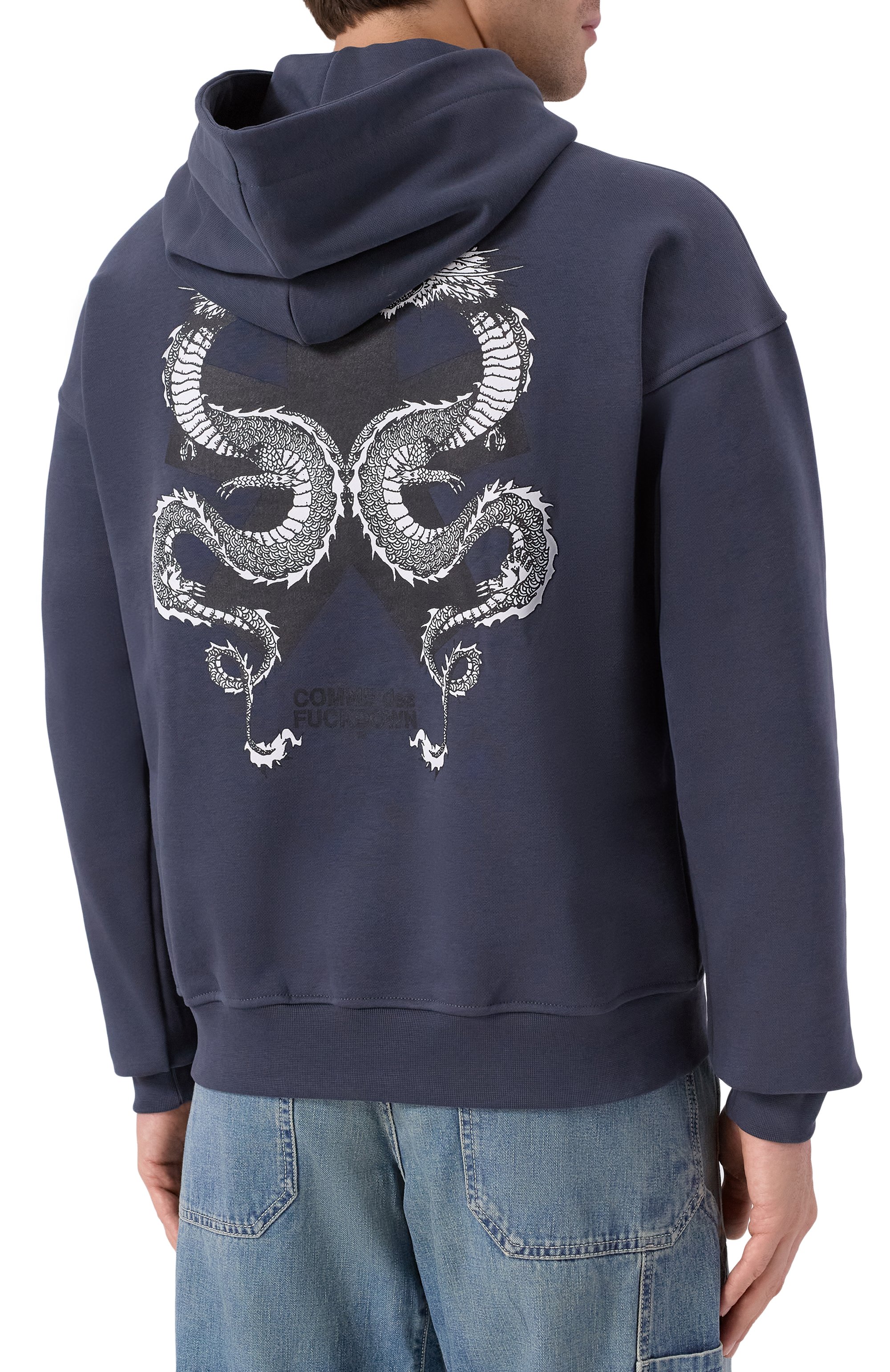 Хлопковое худи COMME DES FUCKDOWN темно-серого цвета по цене 12950 руб., арт. CFABM01845, фото 4 Хлопковое худи COMME DES FUCKDOWN, арт. CFABM01845, фото 4