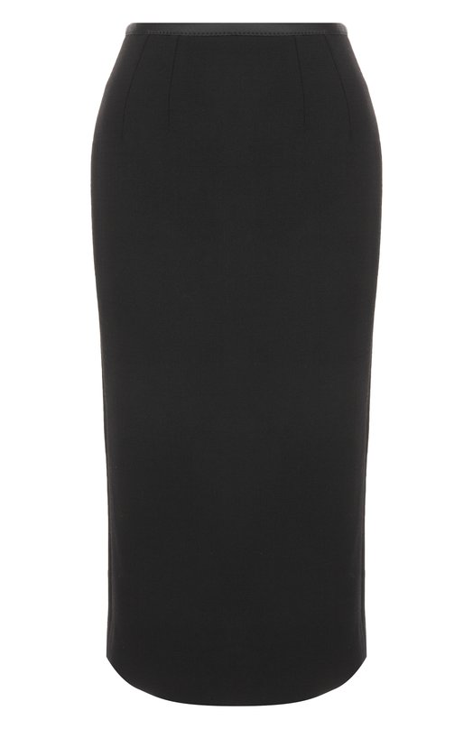 Юбка из шерсти и шелка Dolce & Gabbana F4BBPT/FUBD2 Чёрный F4BBPT/FUBD2