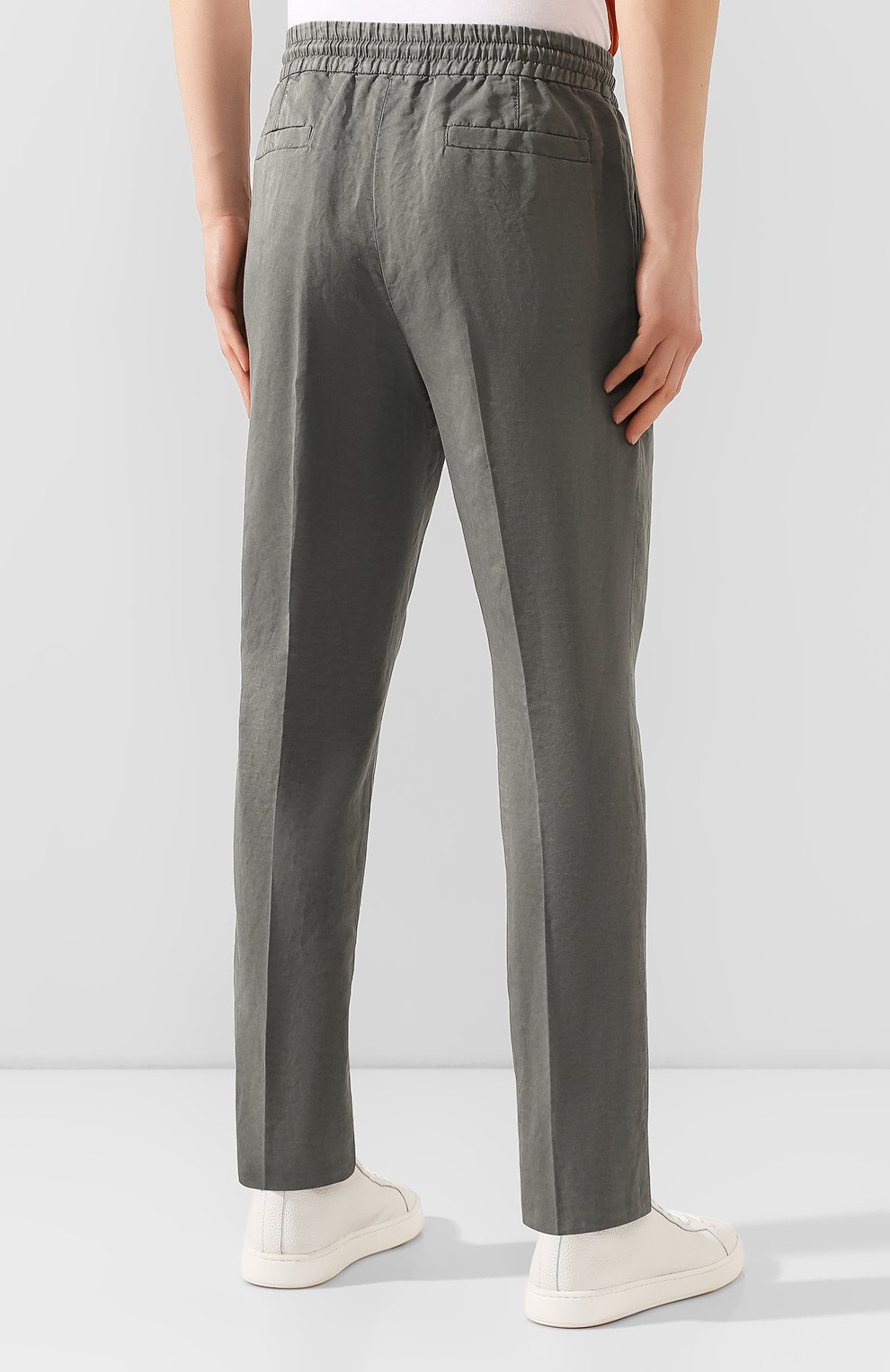 Брюки изо льна и хлопка BRUNELLO CUCINELLI, арт. M291LE1740, фото 4