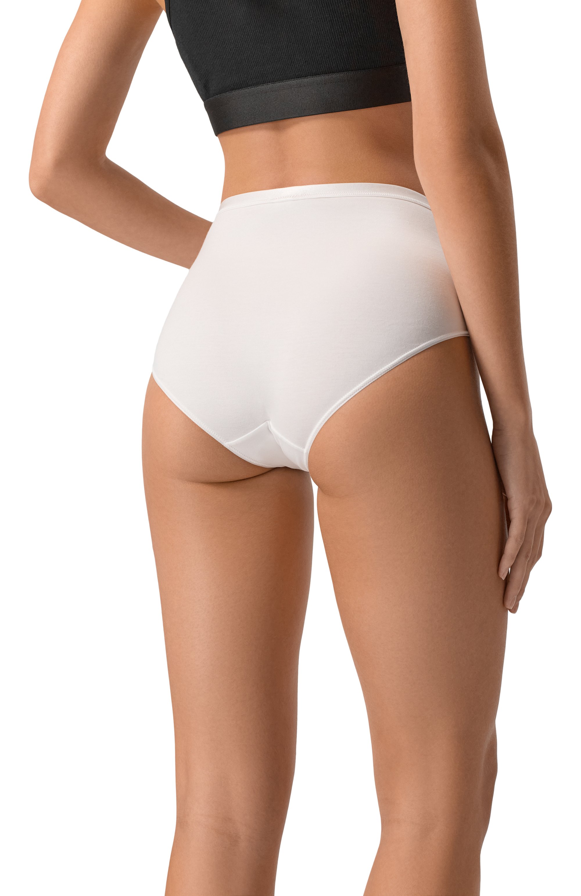 Трусы-слипы с завышенной талией HANRO белого цвета по цене 6140 руб., арт. 071413, фото 3 Трусы-слипы с завышенной талией HANRO, арт. 071413, фото 3