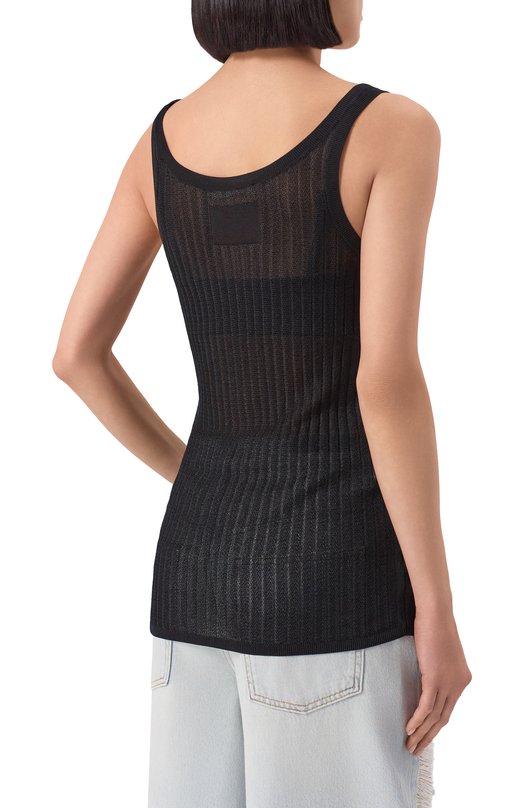 Топ из вискозы Helmut Lang P02HW705 Чёрный  P02HW705 Фото 4