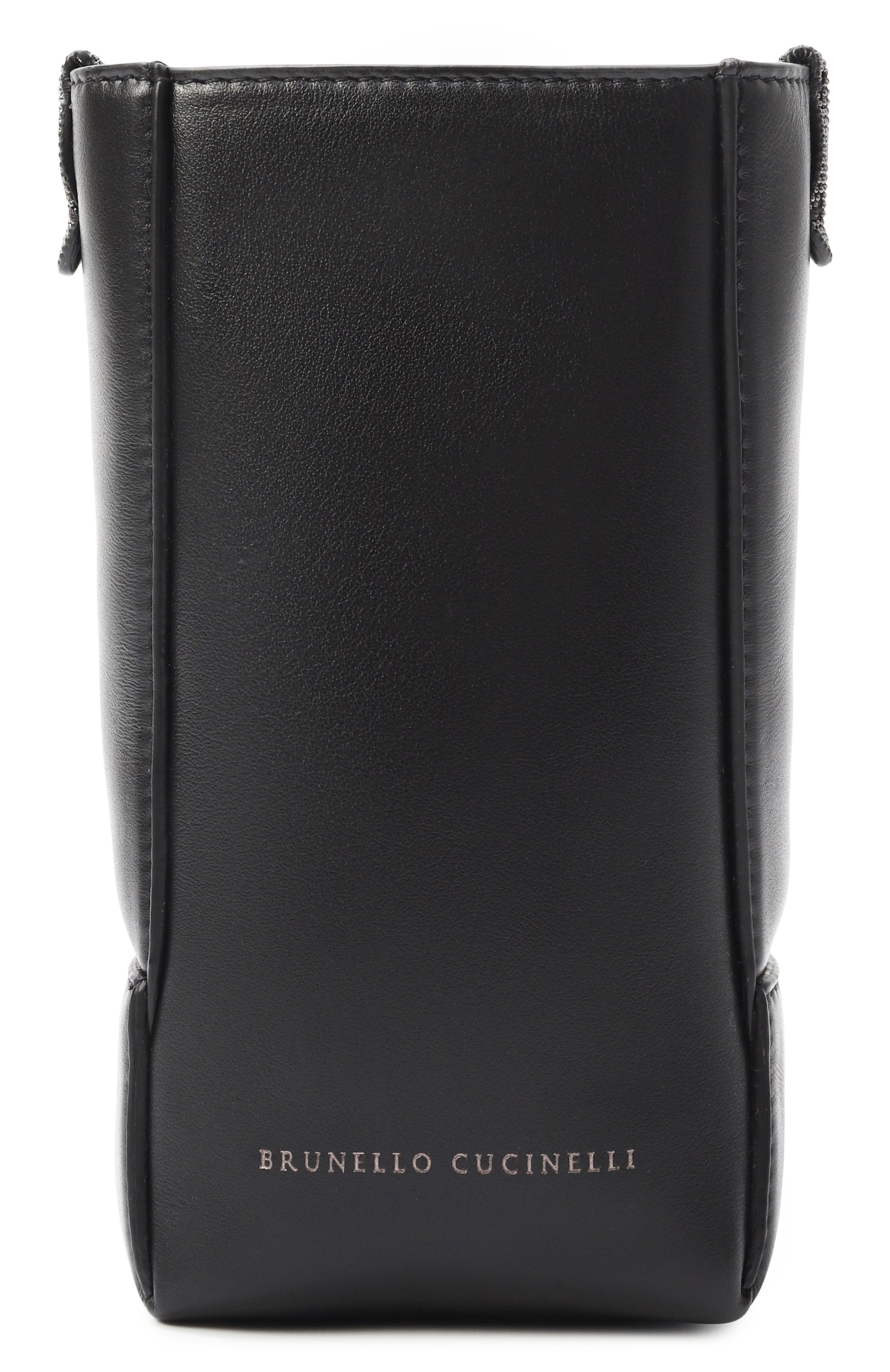 Кожаный чехол bc duo для телефона BRUNELLO CUCINELLI черного цвета по цене 128000 руб., арт. MWTKD2739P, фото 1 Кожаный чехол bc duo для телефона BRUNELLO CUCINELLI, арт. MWTKD2739P, фото 1