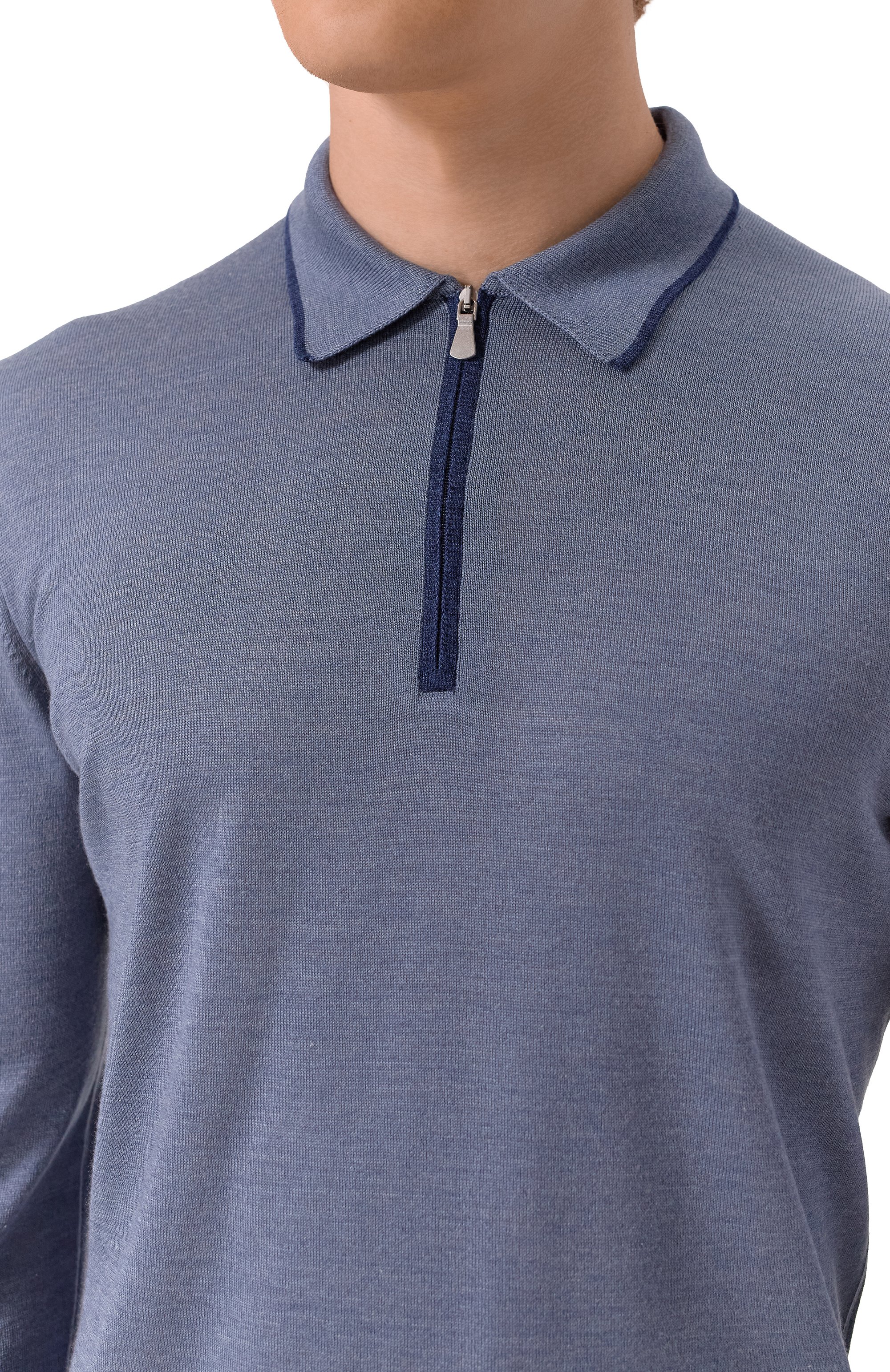 Поло из шерсти и шелка GRAN SASSO, арт. 57146/13125, фото 5