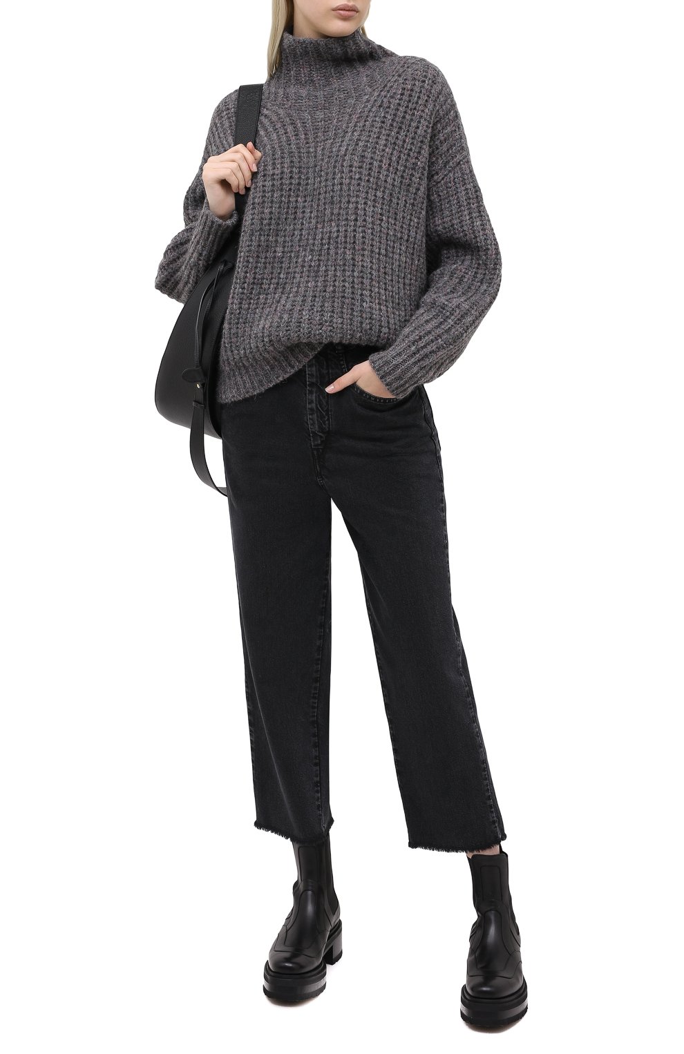 Свитер ISABEL MARANT серого цвета по цене 52600 руб., арт. PU1413-20A042I/IRIS, фото 2 Свитер ISABEL MARANT, арт. PU1413-20A042I/IRIS, фото 2