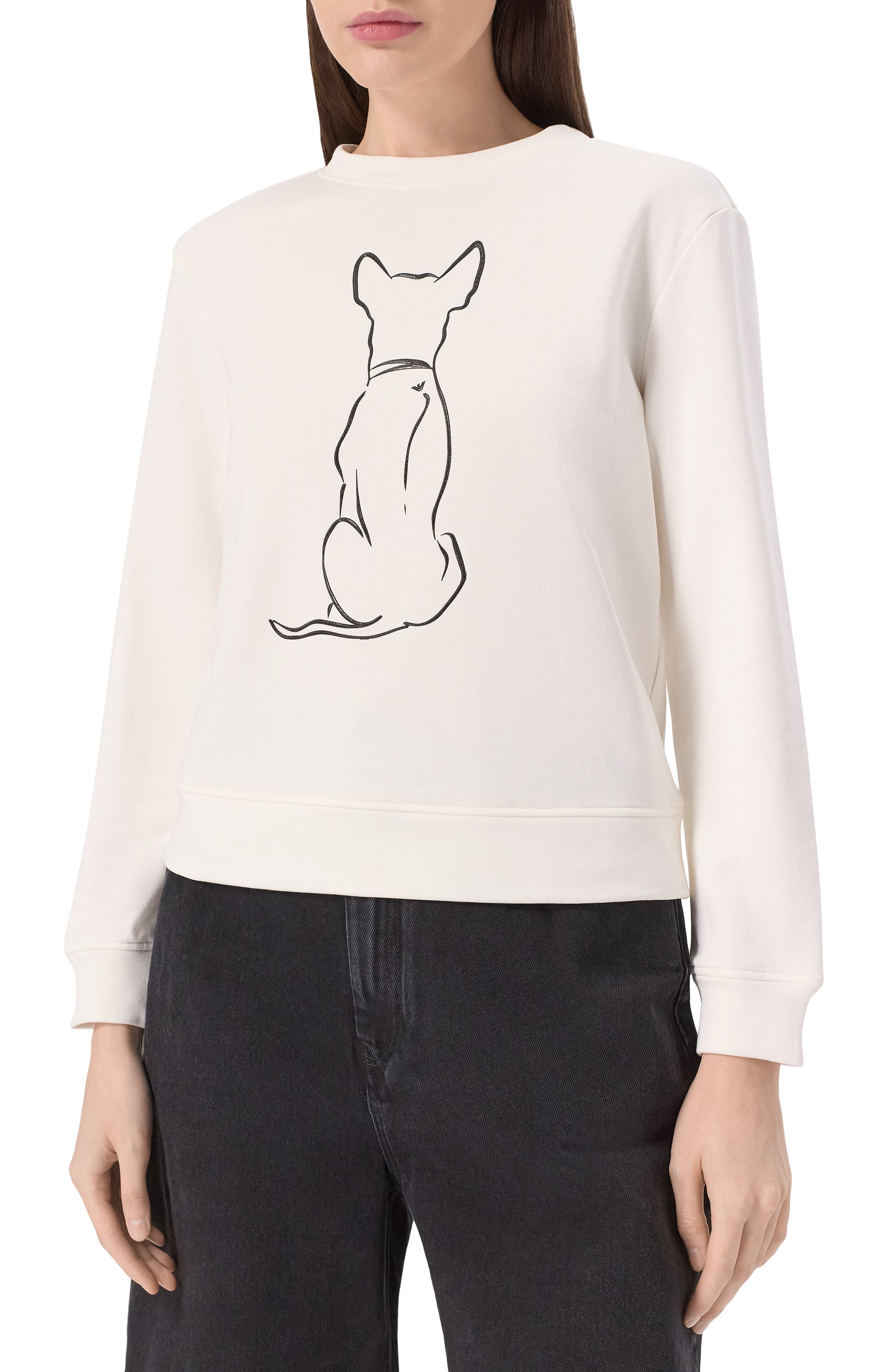 Хлопковый свитшот EMPORIO ARMANI, арт. EW001773/AF12538, фото 3