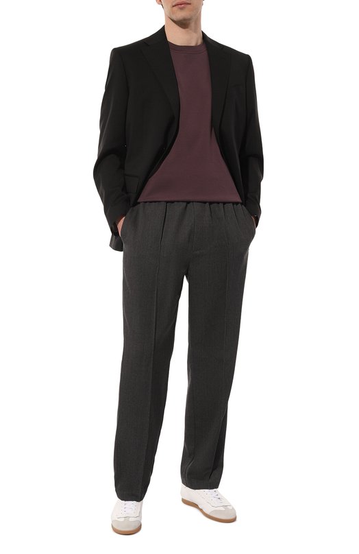 Хлопковая футболка Brunello Cucinelli M0B131308 Фиолетовый  M0B131308 Фото 2