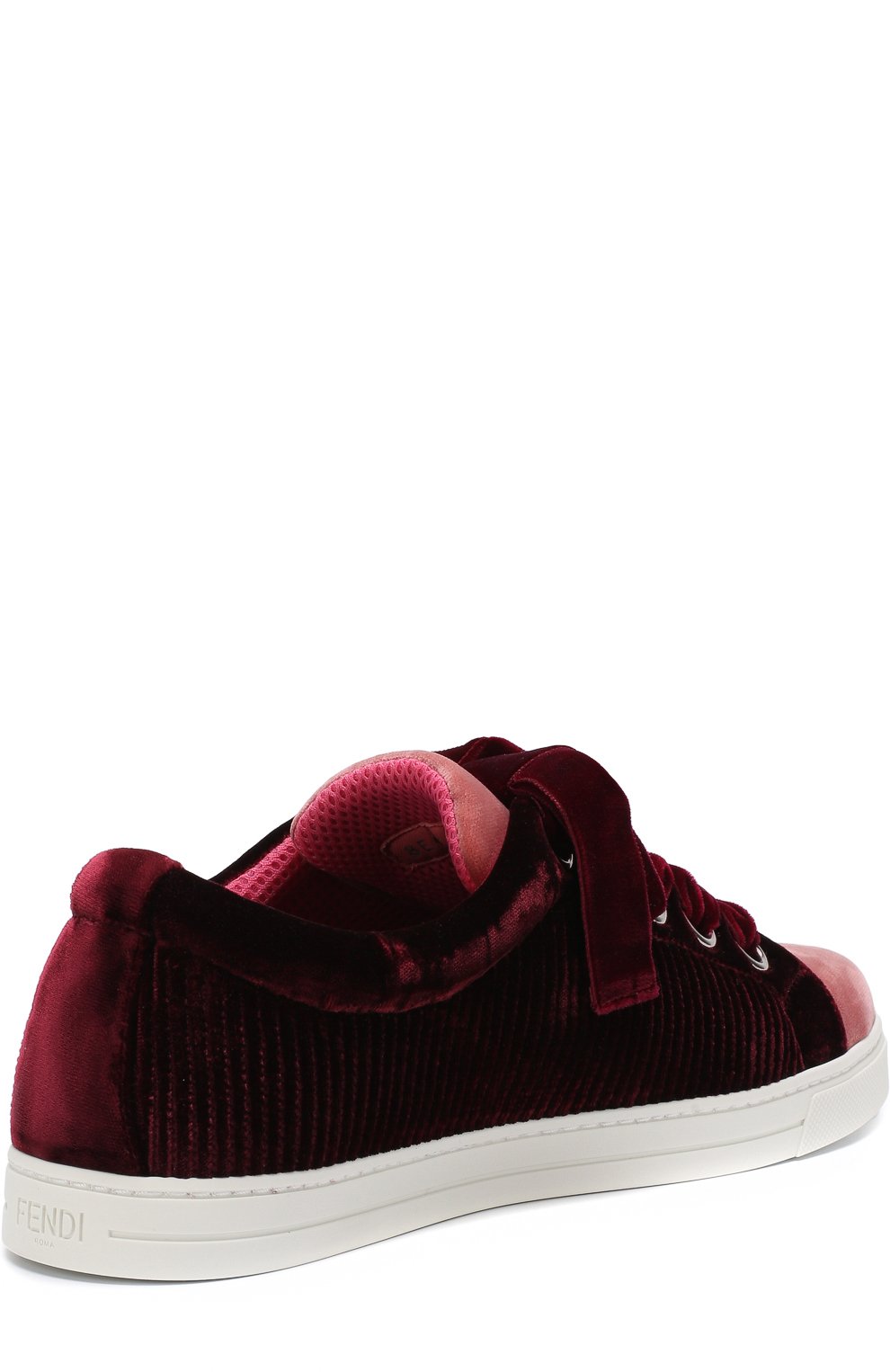 Текстильные кеды stripy с логотипом бренда на шнуровке FENDI, арт. 8E6664 A0UQ, фото 4