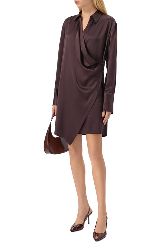 Атласное платье Helmut Lang P06HW605 Фиолетовый  P06HW605 Фото 2