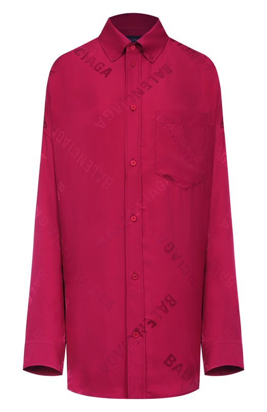 Рубашка из вискозы Balenciaga 814121/T0013 Бордовый 814121/T0013