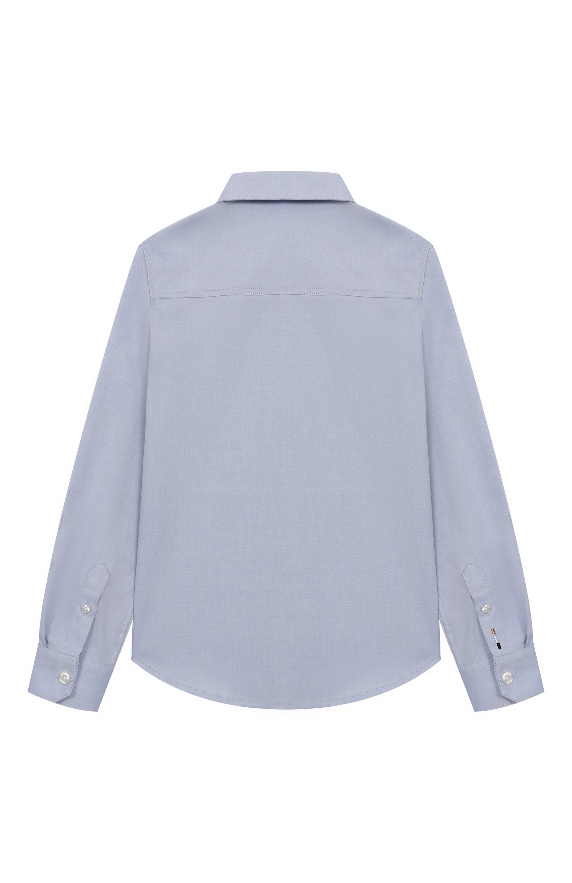 Хлопковая рубашка BOSS голубого цвета по цене 9680 руб., арт. J51626/6A-12A, фото 2 Хлопковая рубашка BOSS, арт. J51626/6A-12A, фото 2