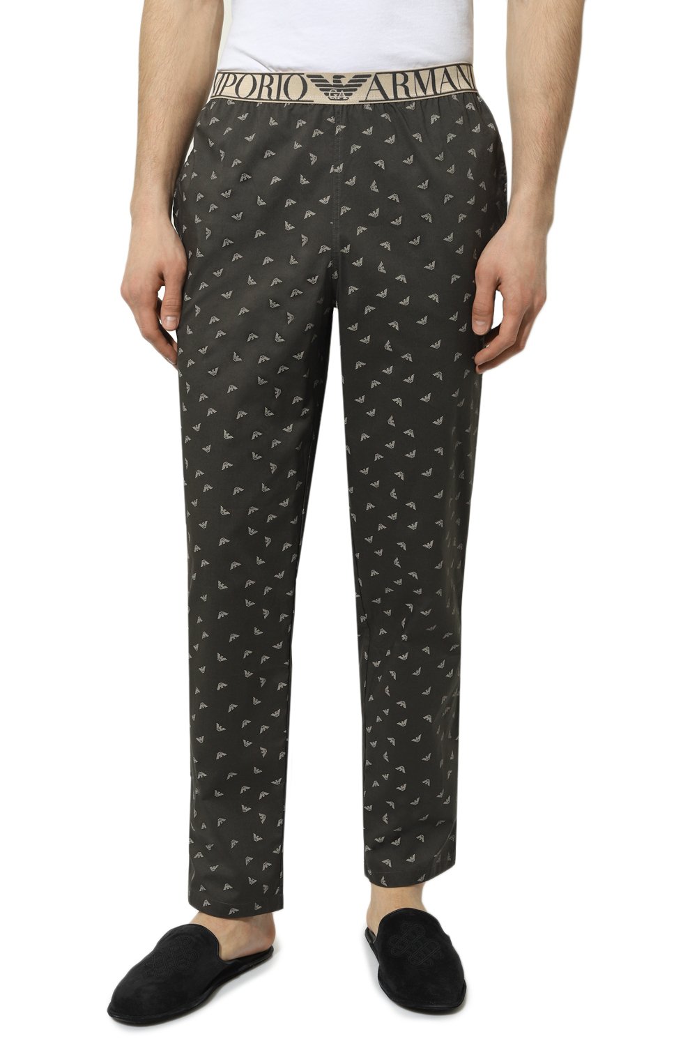 Хлопковые домашние брюки EMPORIO ARMANI, арт. 111780/3R576, фото 3