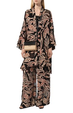 Женская сумка ELIE SAAB черного цвета, арт. CB001 | Фото 7 (Ремень/цепочка: На ремешке; Драгоценные камни: Проставлено; Материал: Текстиль, Натуральная кожа, Рафия; Размер: mini; Материал сплава: Проставлено)