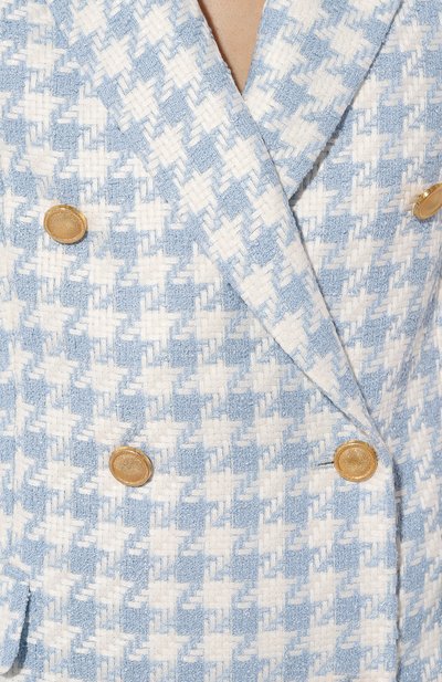 Твидовый жакет TAGLIATORE 0205 голубого цвета по цене 83050 руб., арт. J-JASMINE10B/340256/EI951, фото 5 Твидовый жакет TAGLIATORE 0205, арт. J-JASMINE10B/340256/EI951, фото 5