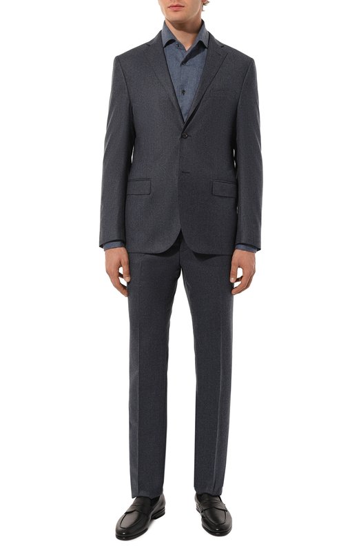 Хлопковая рубашка Corneliani 94P156-9411510 Синий  94P156-9411510 Фото 2