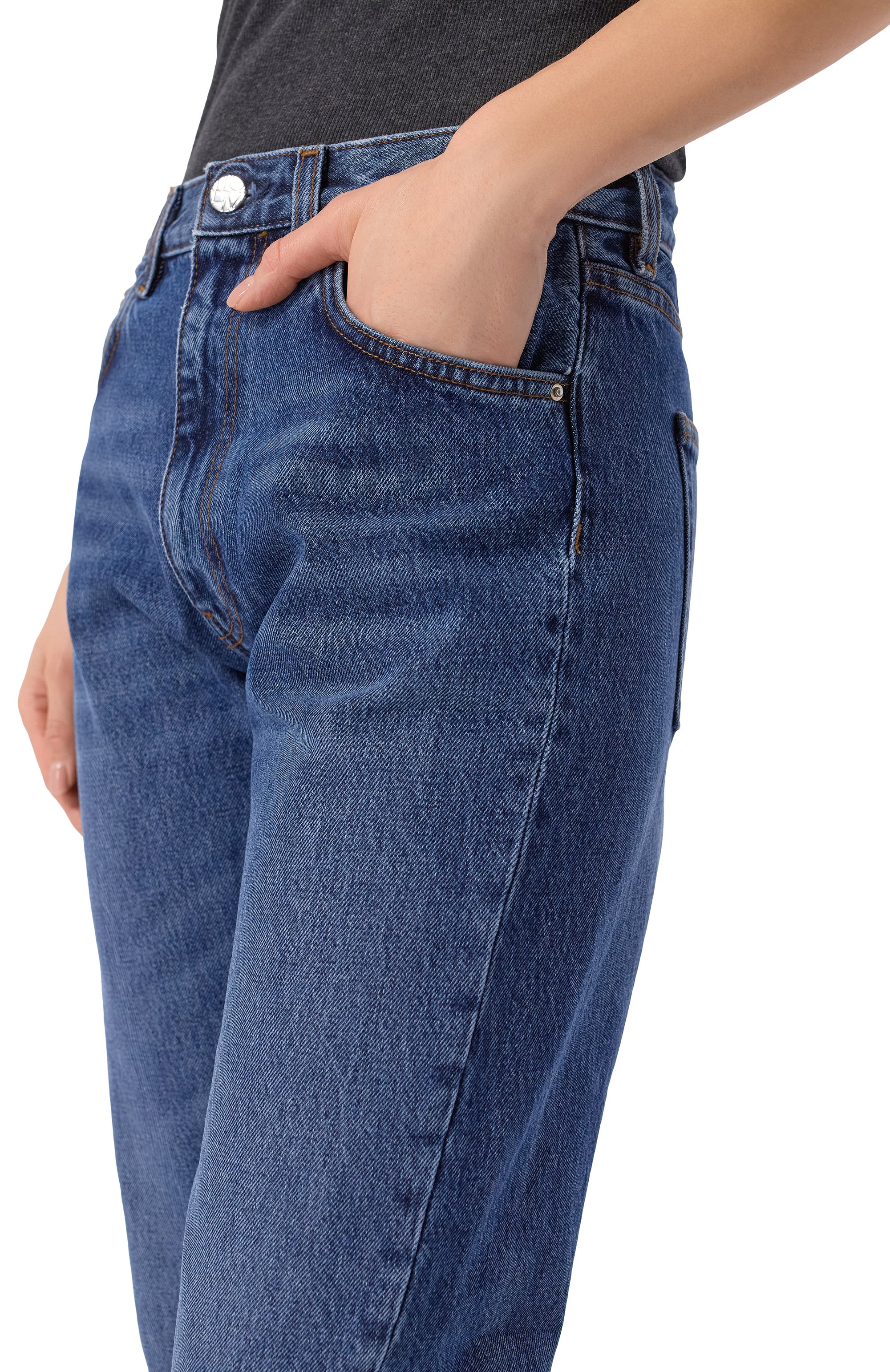 Джинсы TOTEME синего цвета по цене 39950 руб., арт. 221-232-741/405, фото 5 Джинсы TOTEME, арт. 221-232-741/405, фото 5