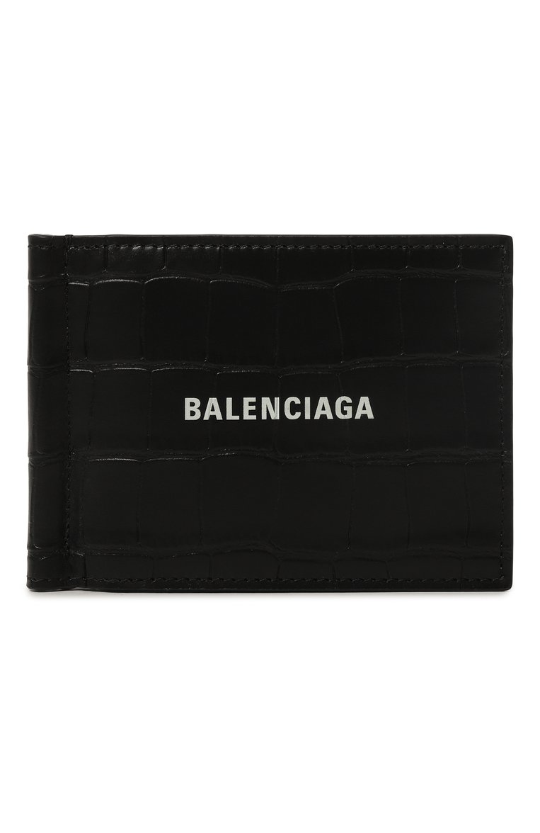 Мужской кожаное портмоне BALENCIAGA черного цвета, арт. 625819/1R0P3 | Фото 1 (Материал сплава: Проставлено; Нос: Не проставлено; Материал: Натуральная кожа)