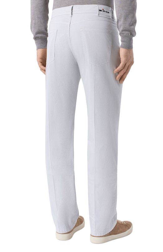 Хлопковые брюки Kiton UPNJS1K0600H17 Серый  UPNJS1K0600H17 Фото 4