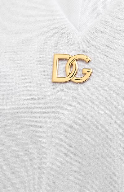 Хлопковая футболка DOLCE & GABBANA белого цвета по цене 47900 руб., арт. F8M65Z/FU7EQ, фото 5 Хлопковая футболка DOLCE & GABBANA, арт. F8M65Z/FU7EQ, фото 5