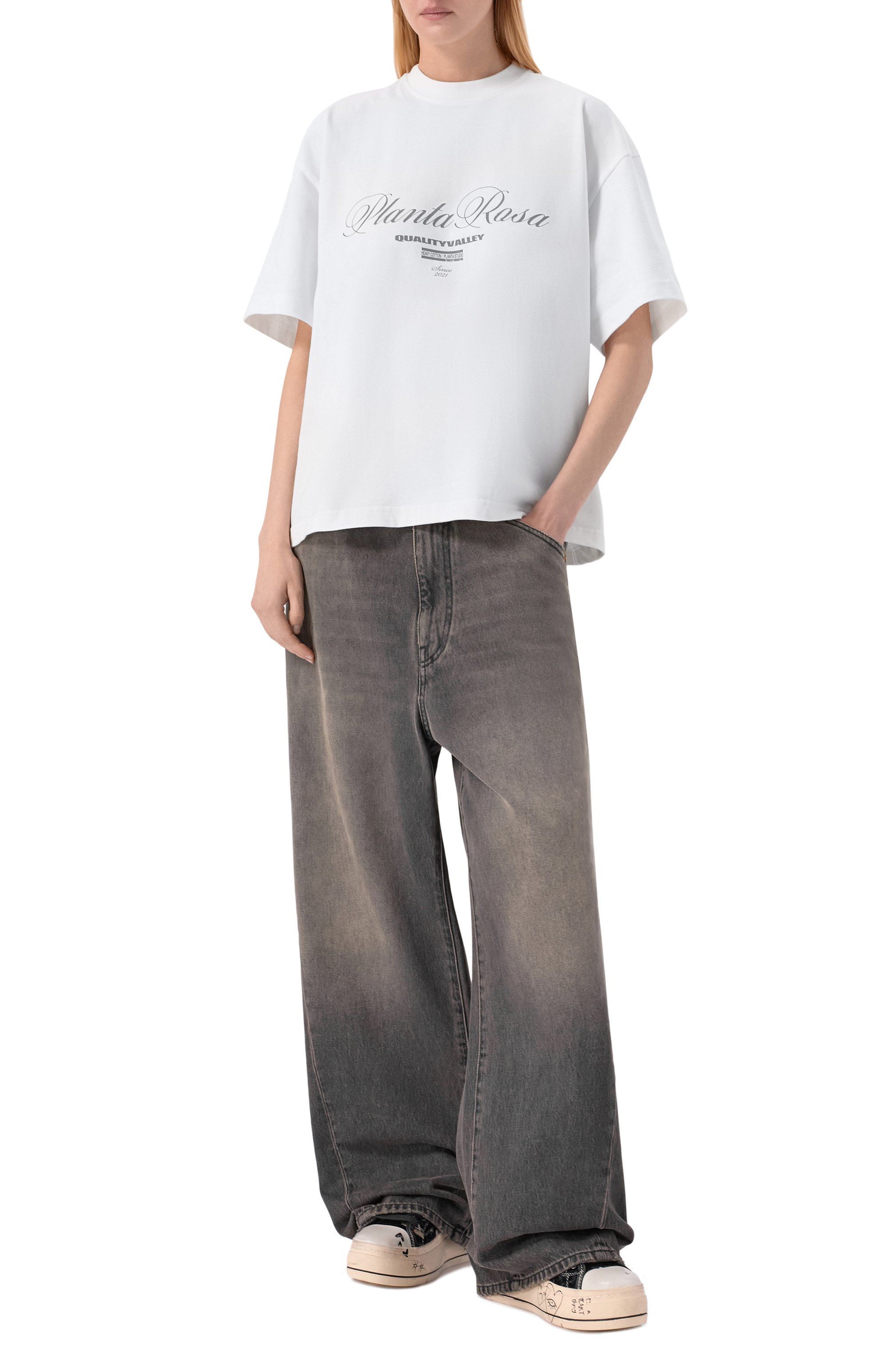 Хлопковая футболка PLANTA ROSA, арт. PR/T02/QUALITY-BOLD/220VELVET, фото 3