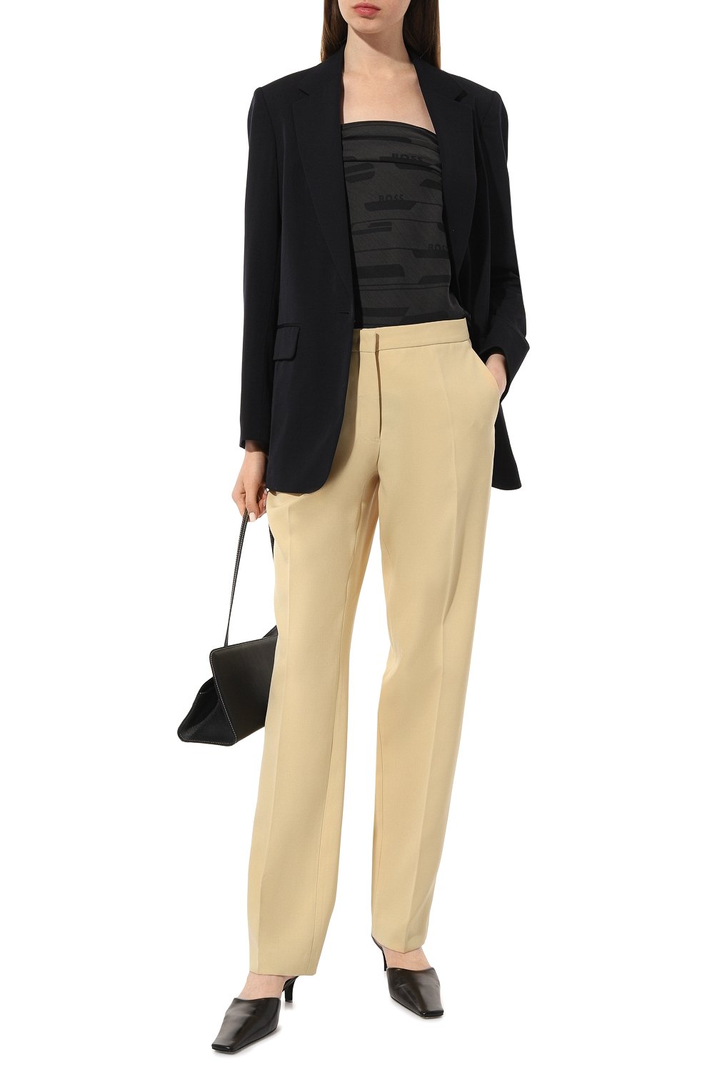 Платок BOSS черного цвета по цене 10440 руб., арт. 50497738, фото 2 Платок BOSS, арт. 50497738, фото 2