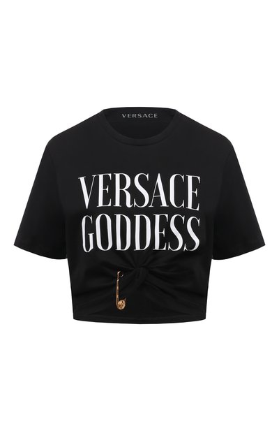 Женская хлопковая футболка VERSACE, арт. 1009137/1A06529