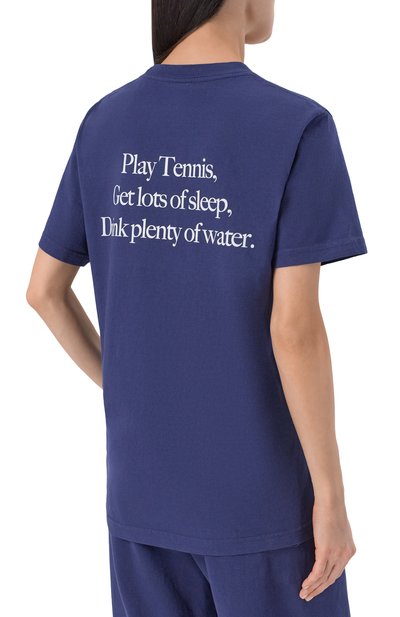 Хлопковая футболка SPORTY AND RICH, арт. T004361300BL106, фото 4