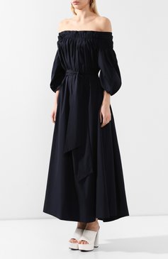 Хлопковое платье GABRIELA HEARST, арт. 220446/T030/44/DARK NAVY, фото 3