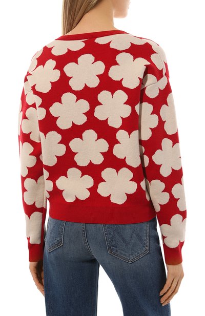 Пуловер из шерсти и хлопка KENZO красного цвета по цене 49950 руб., арт. FC62PU3263CO/21, фото 4 Пуловер из шерсти и хлопка KENZO, арт. FC62PU3263CO/21, фото 4