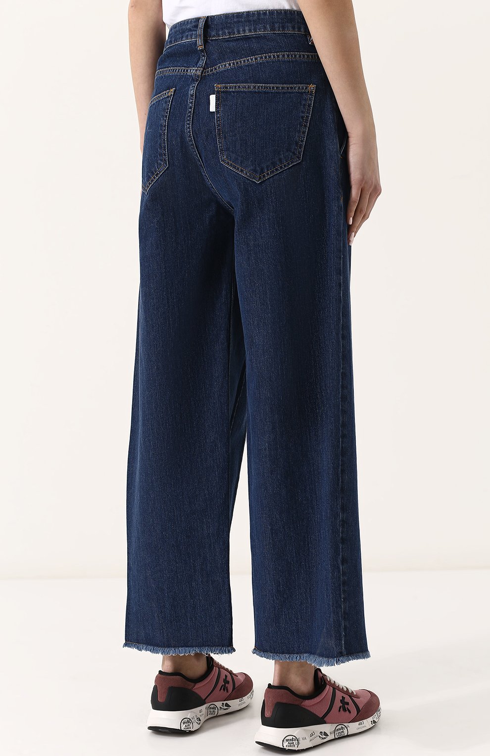 Джинсы свободного кроя со стрелками и потертостями AALTO, арт. AA-SS18-A1DE1-804, фото 4