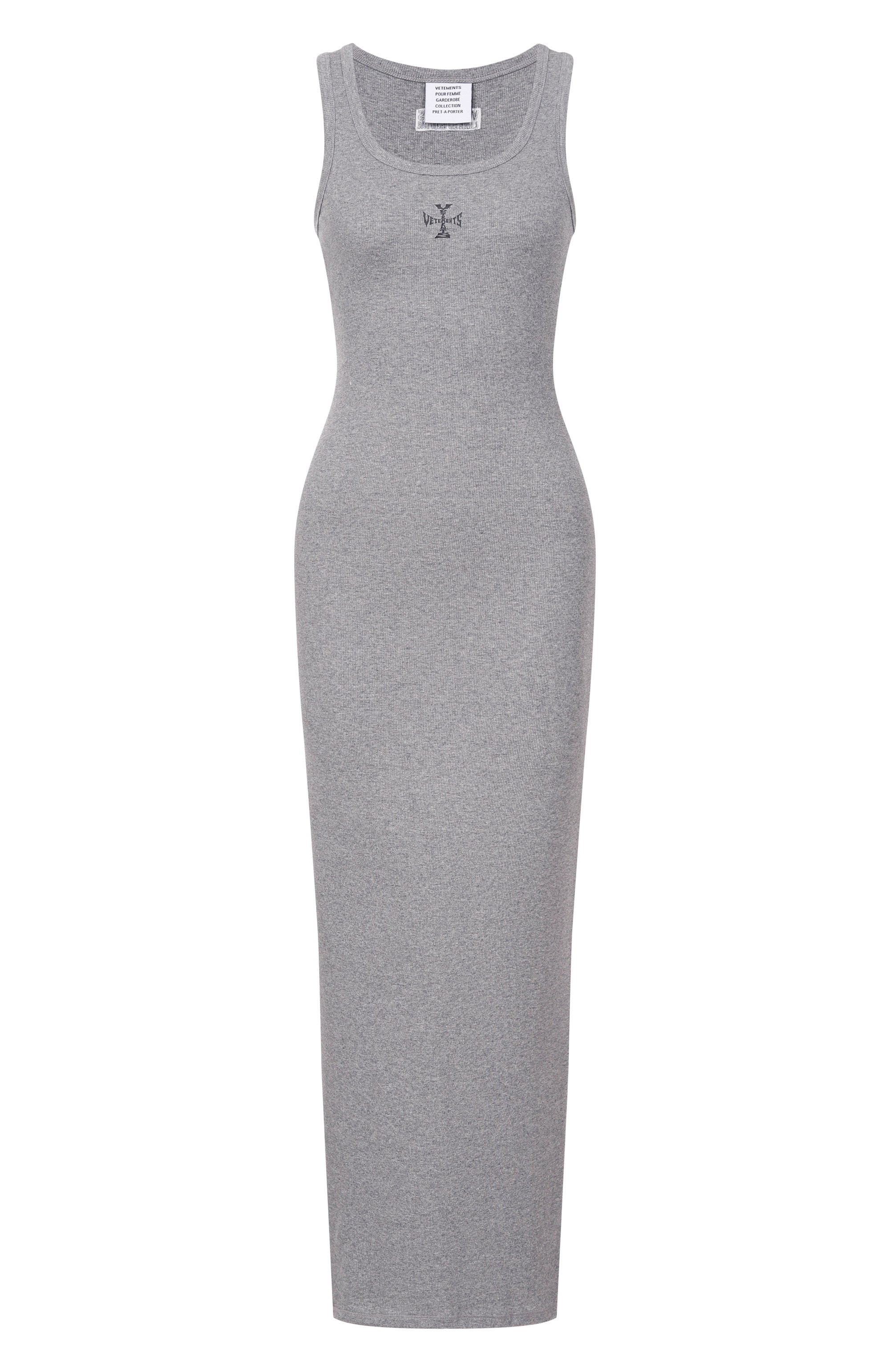 Хлопковое платье VETEMENTS, арт. WE76DR539G/1202 RIB, фото 1