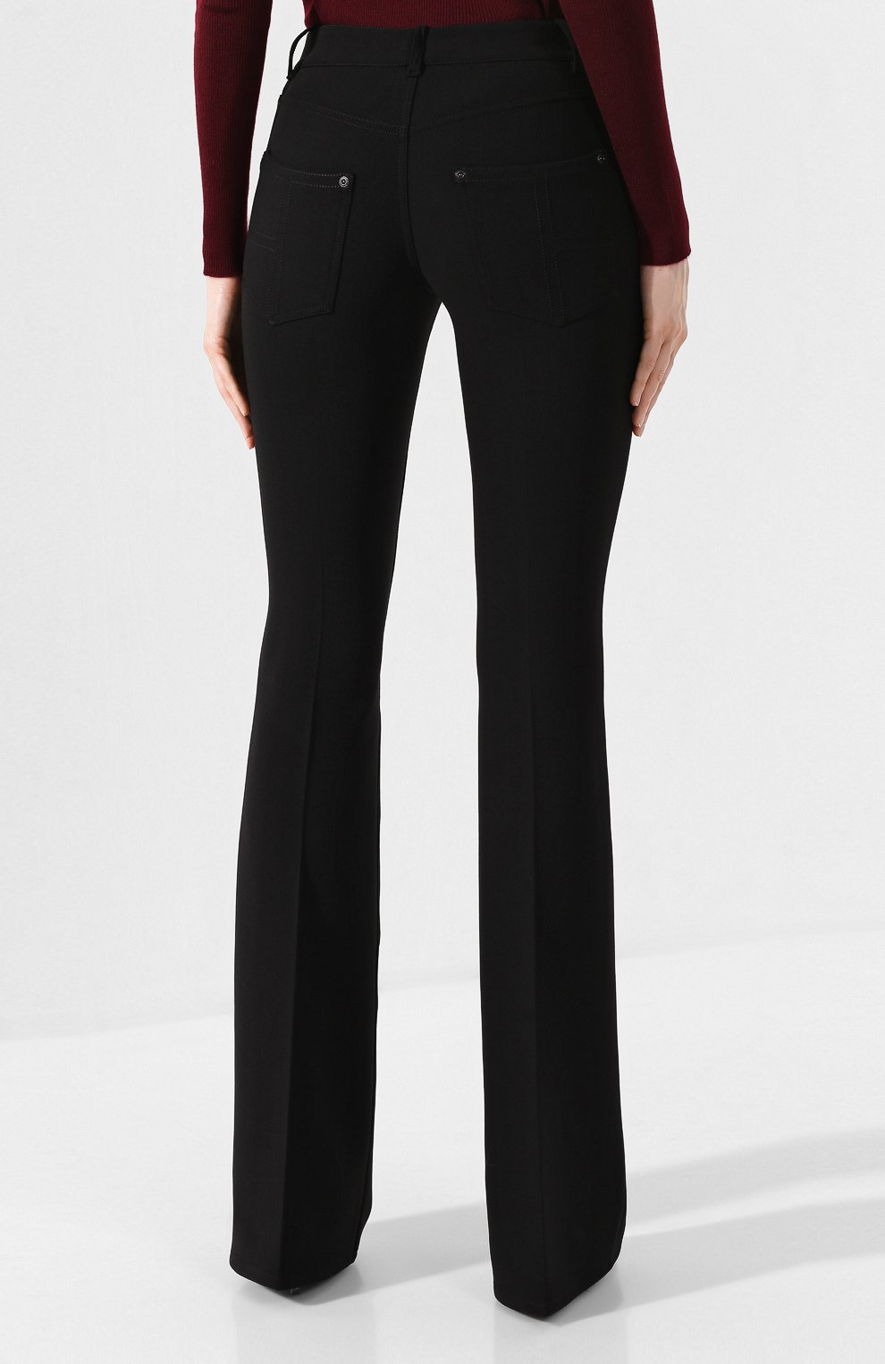 Шерстяные брюки TOM FORD черного цвета по цене 146000 руб., арт. PAW258-FAX431, фото 4 Шерстяные брюки TOM FORD, арт. PAW258-FAX431, фото 4