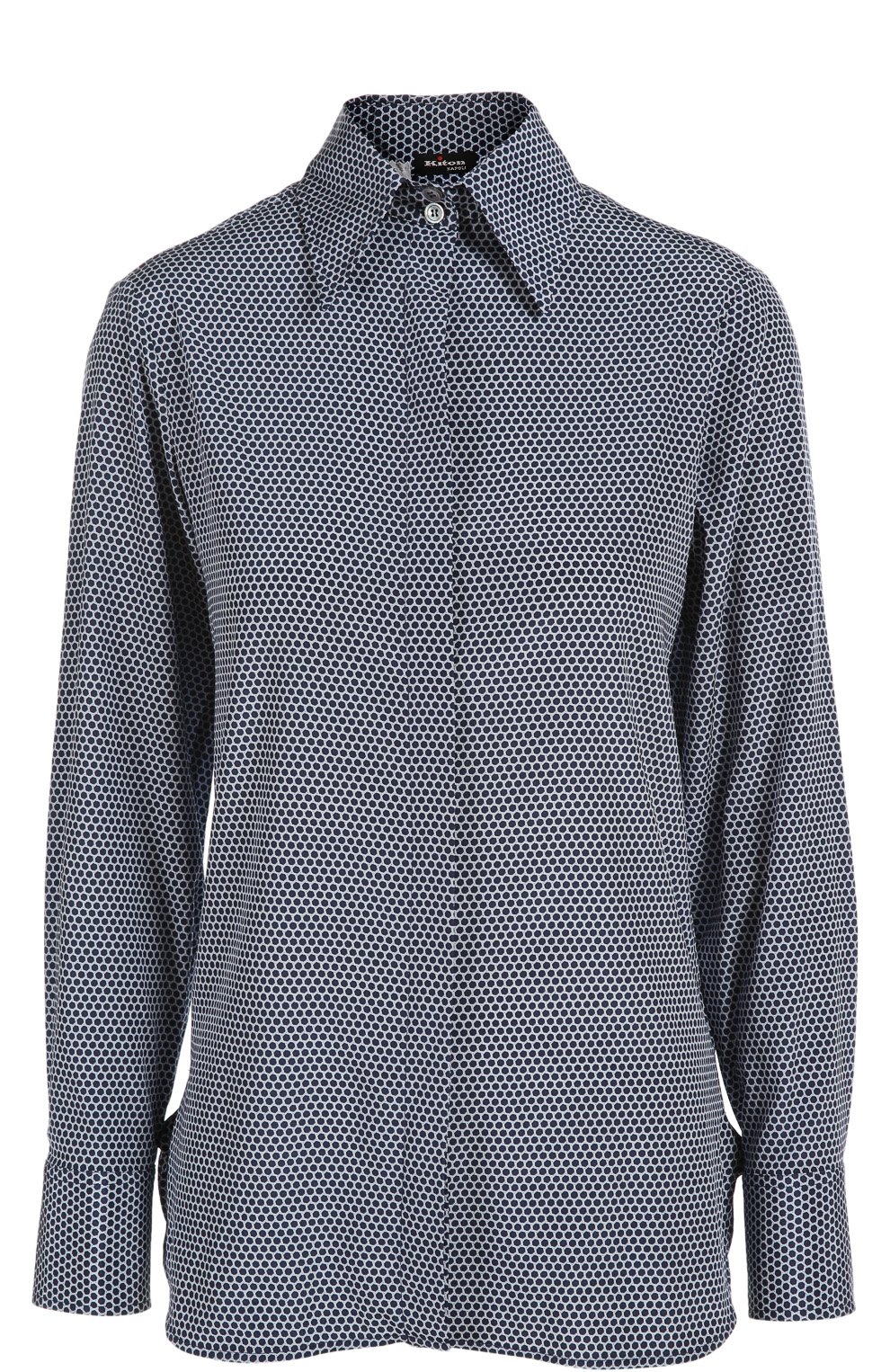 Блуза KITON синего цвета по цене 104500 руб., арт. D38453/9I83, фото 1 Блуза KITON, арт. D38453/9I83, фото 1