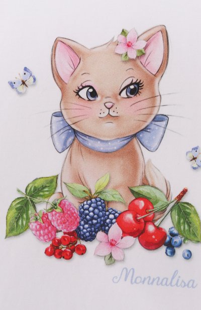 Хлопковая футболка MONNALISA, арт. 11E618RU, фото 3