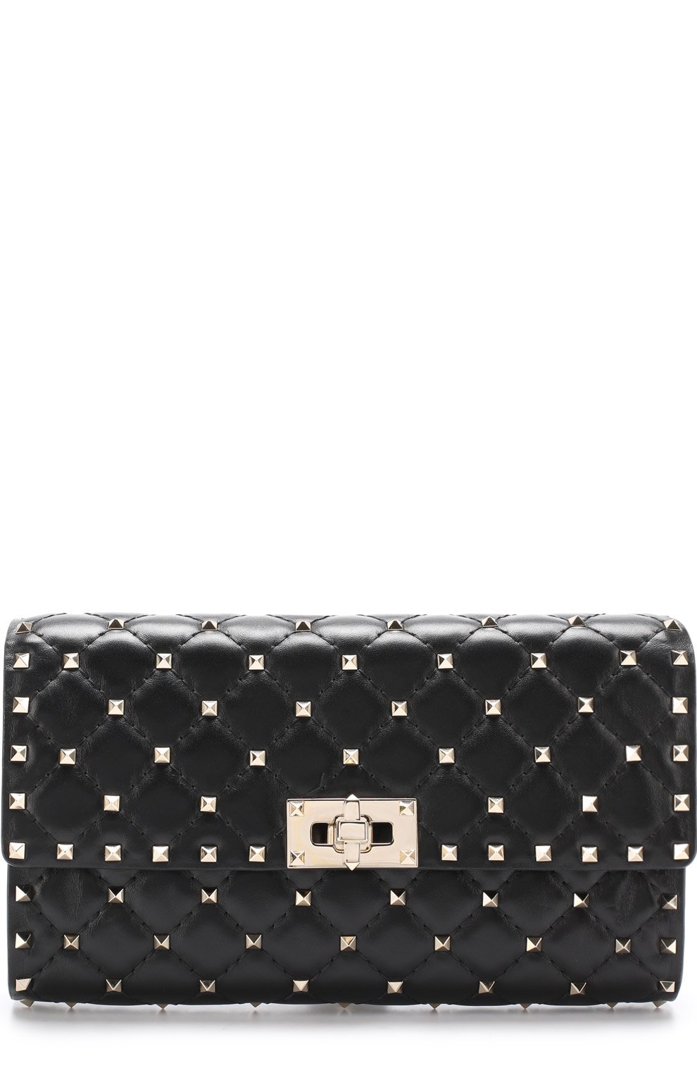 Клатч rockstud spike VALENTINO черного цвета по цене 243000 руб., арт. NW2B0137/NAP, фото 1 Клатч rockstud spike VALENTINO, арт. NW2B0137/NAP, фото 1