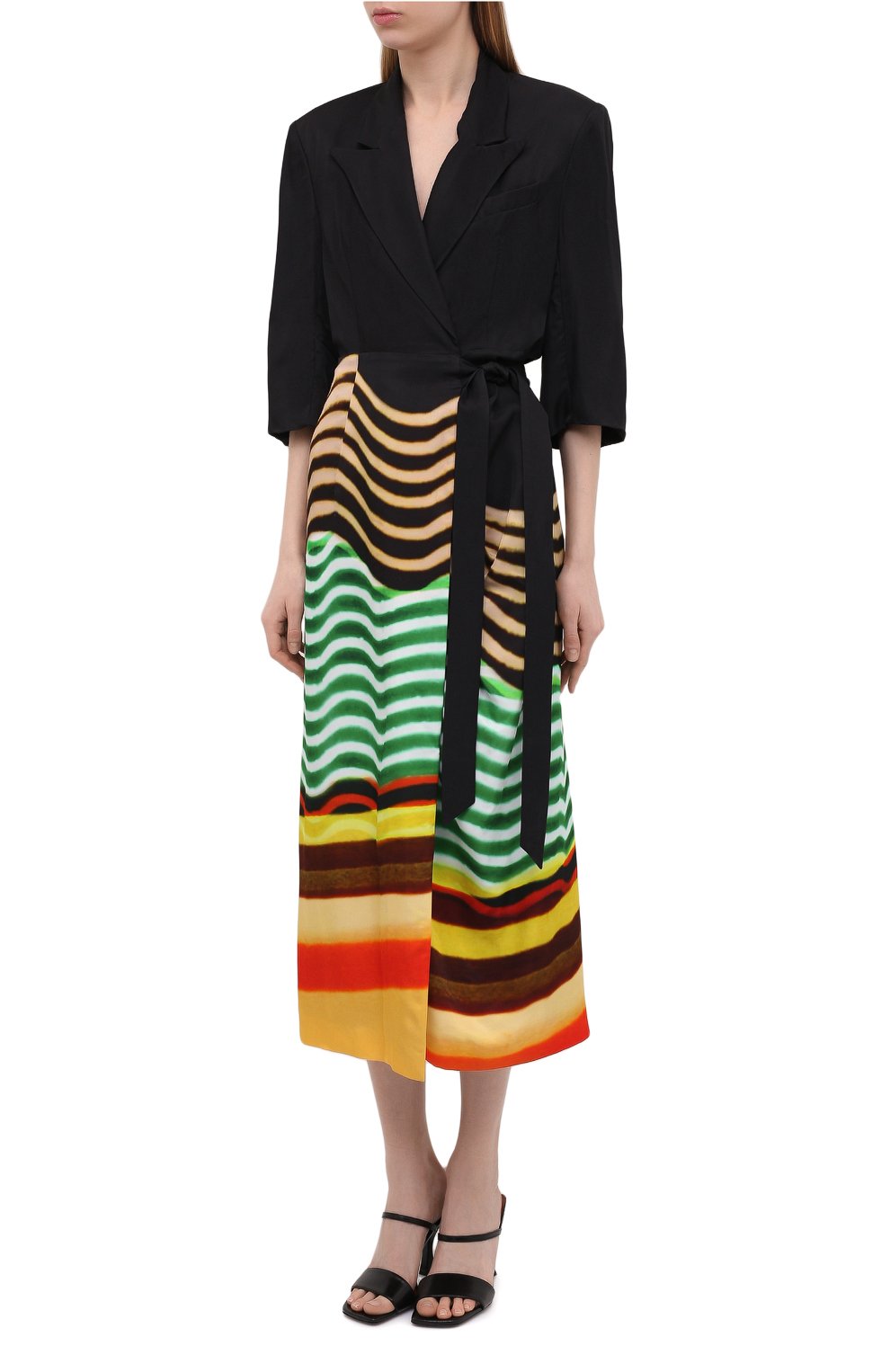Платье из вискозы DRIES VAN NOTEN зеленого цвета по цене 143500 руб., арт. 211-11096-2092, фото 3 Платье из вискозы DRIES VAN NOTEN, арт. 211-11096-2092, фото 3